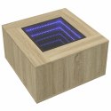 STOLIK KAWOWY Z LED DĄB SONOMA 60X60X40CM