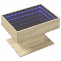 STOLIK KAWOWY Z LED DĄB SONOMA 70X50X45CM
