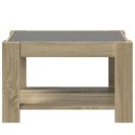 STOLIK KAWOWY Z LED DĄB SONOMA 73X53X45CM