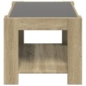 STOLIK KAWOWY Z LED DĄB SONOMA 73X53X45CM