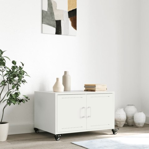 STOLIK KAWOWY BIAŁY 68X50X43,5CM STAL WALCOWANA NA ZIMNO