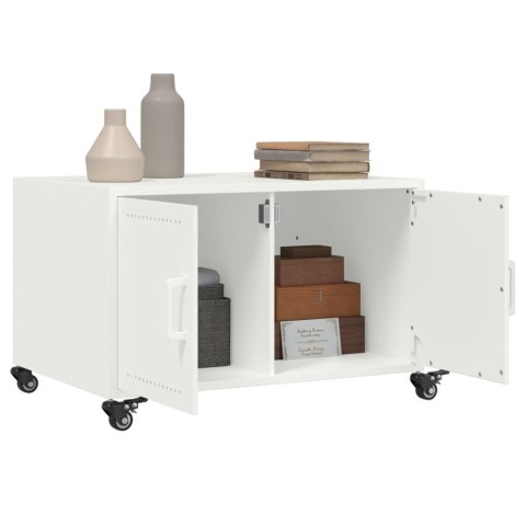 STOLIK KAWOWY BIAŁY 68X50X43,5CM STAL WALCOWANA NA ZIMNO