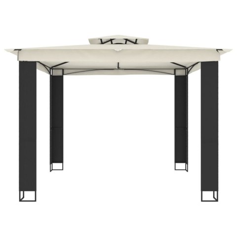 ALTANA OGRODOWA Z PODWÓJNYM DACHEM KREMOWA 2,94X2,94M STAL