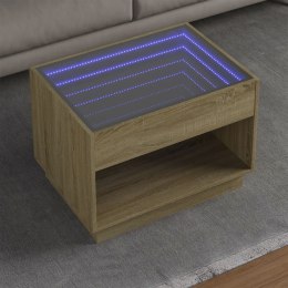 STOLIK KAWOWY Z LED INFINITY DĄB SONOMA 70X50X50CM