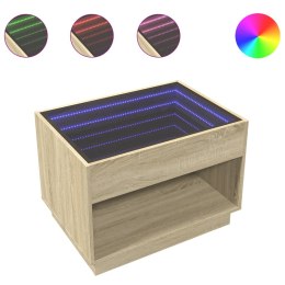 STOLIK KAWOWY Z LED INFINITY DĄB SONOMA 70X50X50CM