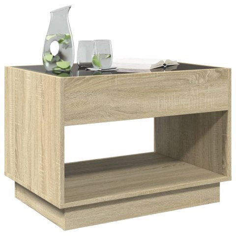 STOLIK KAWOWY Z LED INFINITY DĄB SONOMA 70X50X50CM