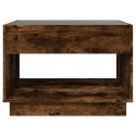 STOLIK KAWOWY Z LED INFINITY PRZYDYMIONY DĄB 70X50X50CM
