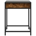 STOLIK KAWOWY Z LED INFINITY PRZYDYMIONY DĄB 40X40X51CM
