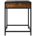 STOLIK KAWOWY Z LED INFINITY PRZYDYMIONY DĄB 40X40X51CM