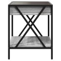 STOLIK KAWOWY Z LED INFINITY SZARY DĄB SONOMA 40X40X49CM