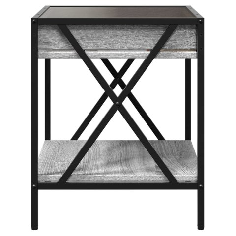 STOLIK KAWOWY Z LED INFINITY SZARY DĄB SONOMA 40X40X49CM