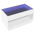 STOLIK KAWOWY Z LED INFINITY BIAŁY 90X50X50CM
