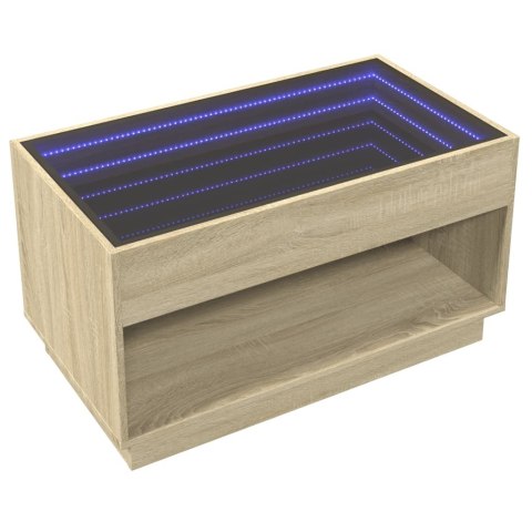 STOLIK KAWOWY Z LED INFINITY DĄB SONOMA 90X50X50CM