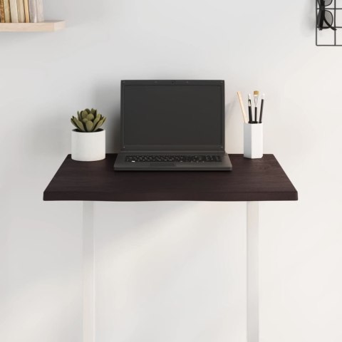 BLAT STOŁU CIEMNOBRĄZOWY 60X40X2CM DĄB Z NATURALNĄ KRAWĘDZIĄ