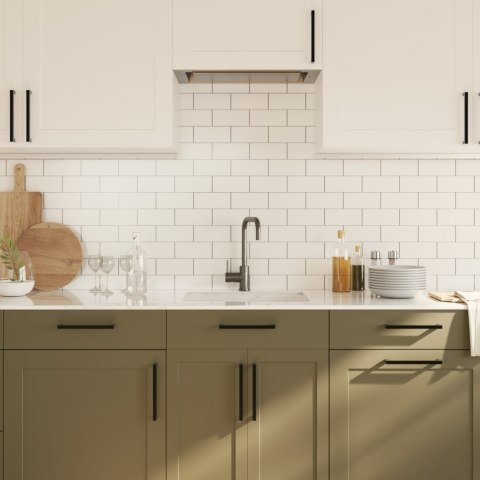 UCHWYTY DO SZAFEK 20 SZT. CZARNE 192MM STAL NIERDZEWNA