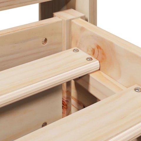 RAMA ŁÓŻKA BEZ MATERACA 135X190CM LITE DREWNO SOSNOWE