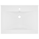 UMYWALKA Z OTWOREM NA KRAN MATOWA BIEL 60X46CM CERAMICZNA