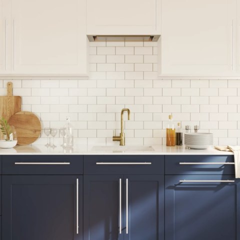 UCHWYTY DO SZAFEK 10 SZT. SREBRNE 320MM STAL NIERDZEWNA