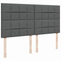 ŁÓŻKO KONTYNENTALNE Z MATERACEM CIEMNOSZARA TKANINA 180X200CM