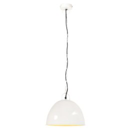 INDUSTRIALNA LAMPA WISZĄCA 25 W BIAŁA OKRĄGŁA 31CM E27