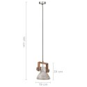 INDUSTRIALNA LAMPA WISZĄCA 25 W SREBRNA OKRĄGŁA 19CM E27