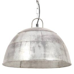 INDUSTRIALNA LAMPA WISZĄCA 25 W SREBRNA OKRĄGŁA 41CM E27