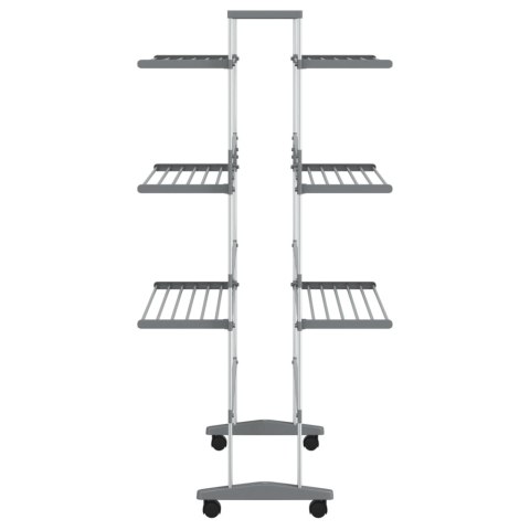 SUSZARKA NA PRANIE NA KÓŁKACH 89X64X129CM ALUMINIUM