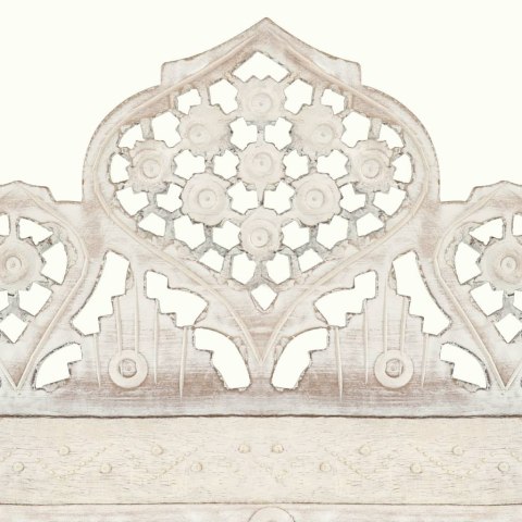 RZEŹBIONY PARAWAN 3-PANELOWY BIAŁY 120X165CM DREWNO MANGO