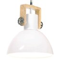 VidaXL Industrialna lampa wisząca, 25 W, biała, okrągła, 30 cm, E27