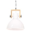 VidaXL Industrialna lampa wisząca, 25 W, biała, okrągła, 30 cm, E27