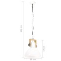 VidaXL Industrialna lampa wisząca, 25 W, biała, okrągła, 30 cm, E27