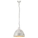 INDUSTRIALNA LAMPA WISZĄCA 25 W SREBRNA OKRĄGŁA 31CM E27