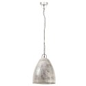 INDUSTRIALNA LAMPA WISZĄCA 25 W SREBRNA OKRĄGŁA 32CM E27