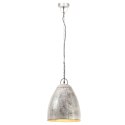 INDUSTRIALNA LAMPA WISZĄCA 25 W SREBRNA OKRĄGŁA 32CM E27