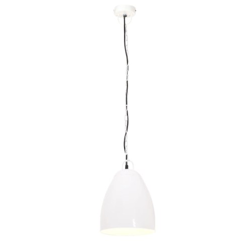 INDUSTRIALNA LAMPA WISZĄCA 25 W BIAŁA OKRĄGŁA 32CM E27