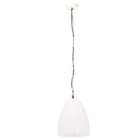 INDUSTRIALNA LAMPA WISZĄCA 25 W BIAŁA OKRĄGŁA 32CM E27