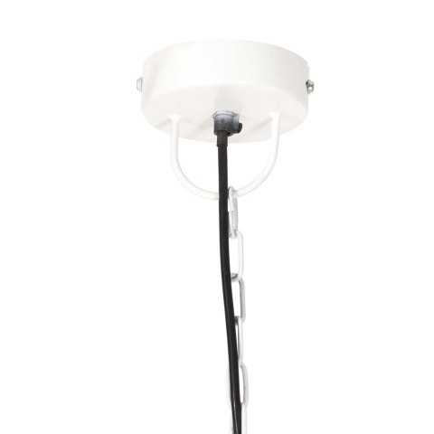 INDUSTRIALNA LAMPA WISZĄCA 25 W BIAŁA OKRĄGŁA 32CM E27