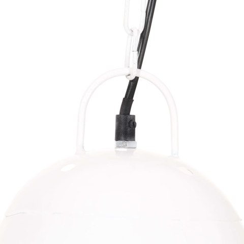 INDUSTRIALNA LAMPA WISZĄCA 25 W BIAŁA OKRĄGŁA 32CM E27