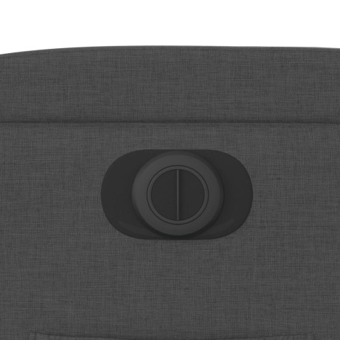 ELEKTRYCZNY FOTEL ROZKŁADANY CZARNY OBITY TKANINĄ