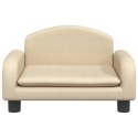 LEGOWISKO SOFA KANAPA DLA PSA KREMOWE 50X40X30CM OBITE TKANINĄ