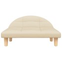 LEGOWISKO DLA PSA KREMOWE 70X52X30CM OBITE TKANINĄ