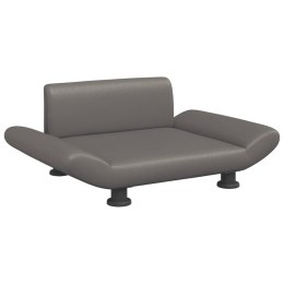 SOFA KANAPA LEGOWISKO DLA PSA SZARE 70X45X28CM SZTUCZNA SKÓRA