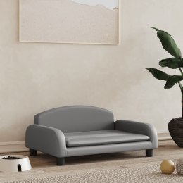 SOFA KANAPA LEGOWISKO DLA PSA SZARE 70X45X30CM SZTUCZNA SKÓRA