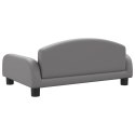 SOFA KANAPA LEGOWISKO DLA PSA SZARE 70X45X30CM SZTUCZNA SKÓRA