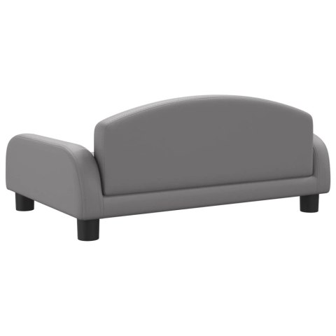 SOFA KANAPA LEGOWISKO DLA PSA SZARE 70X45X30CM SZTUCZNA SKÓRA