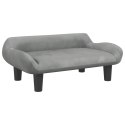 SOFA DLA DZIECI JASNOSZARA 70X40X24CM AKSAMIT