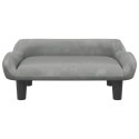 SOFA DLA DZIECI JASNOSZARA 70X40X24CM AKSAMIT