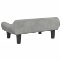 SOFA DLA DZIECI JASNOSZARA 70X40X24CM AKSAMIT