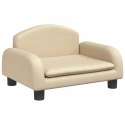 SOFA DLA DZIECI KREMOWA 50X40X30CM OBITA TKANINĄ