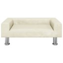 SOFA DLA DZIECI KREMOWA 70X45X26,5CM AKSAMITNA